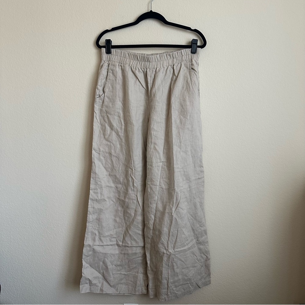 Grace Elements Cream Wide Leg Pants